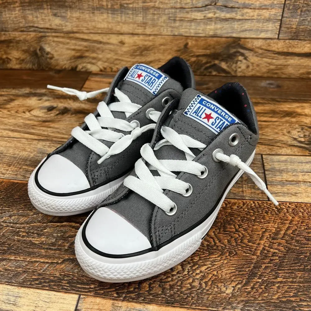 Converse Chuck Taylor All Star Slip On Sneakers Gray Kid's 13 Low Top Shoes